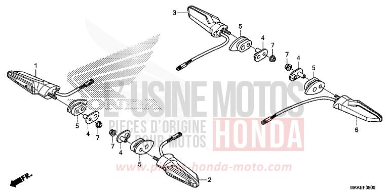 CLIGNOTANT de Africa Twin PEARL GLARE WHITE (NHB53HB) 2019